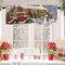 Christmas Valances for Windows, Truck Snowman Kitchen Curtain Valances, Farmhouse Window Treatments, Christmas Rod Pocket Valance for Bathroom 54'' W x 18'' L, 1 Panel